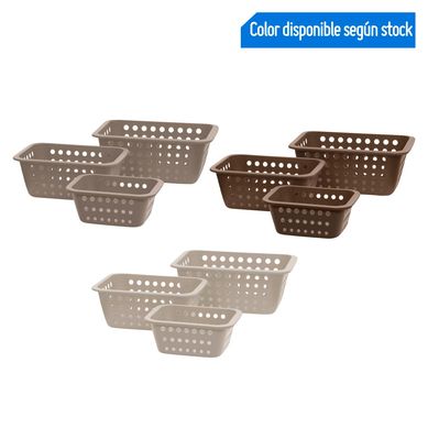 Set 3 Canastillas Reyplast Olenka Surtido