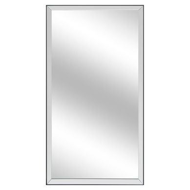 Espejo Decorativo Rectangular Doble Bisel Gris 80x60cm