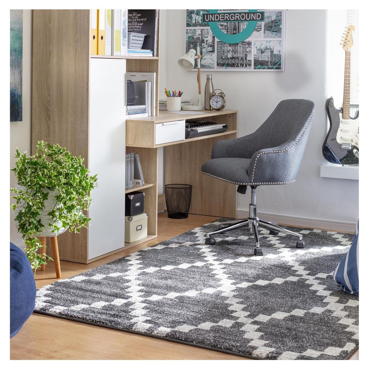 JUST HOME COLLECTION - Camino Doux Shaped Gris 67x120cm