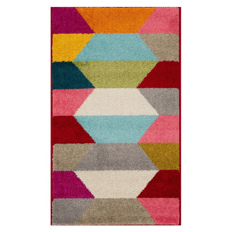 JUST HOME COLLECTION - Alfombra Rectangular Decorista Multicolor 67x120cm