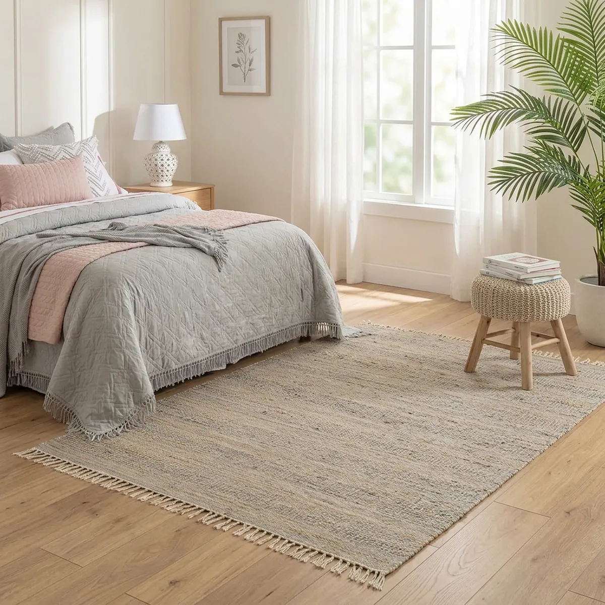 JUST HOME COLLECTION - Alfombra Rectangular Natural Tofo 120x170cm