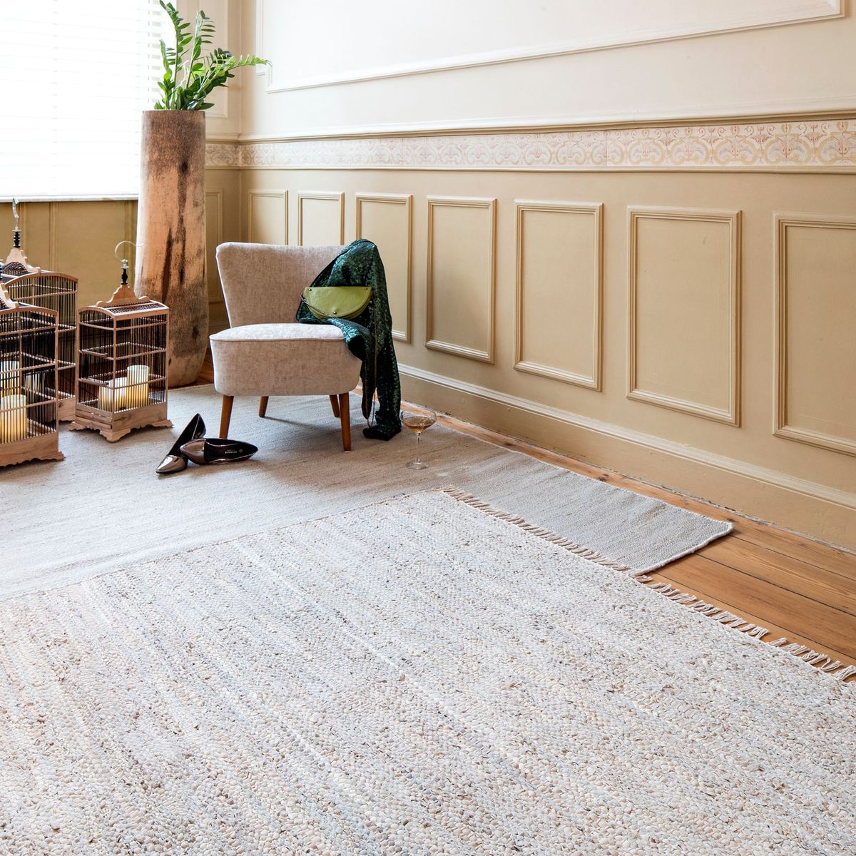 JUST HOME COLLECTION - Alfombra Goose Cuero Beige 50x90cm