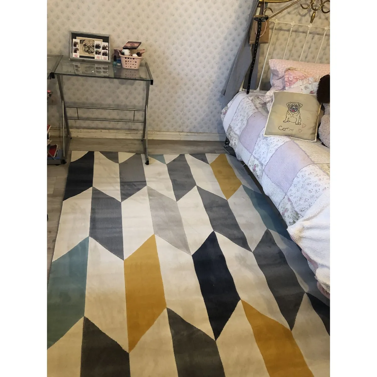 JUST HOME COLLECTION - Alfombra Rectangular Canvas Triángulo