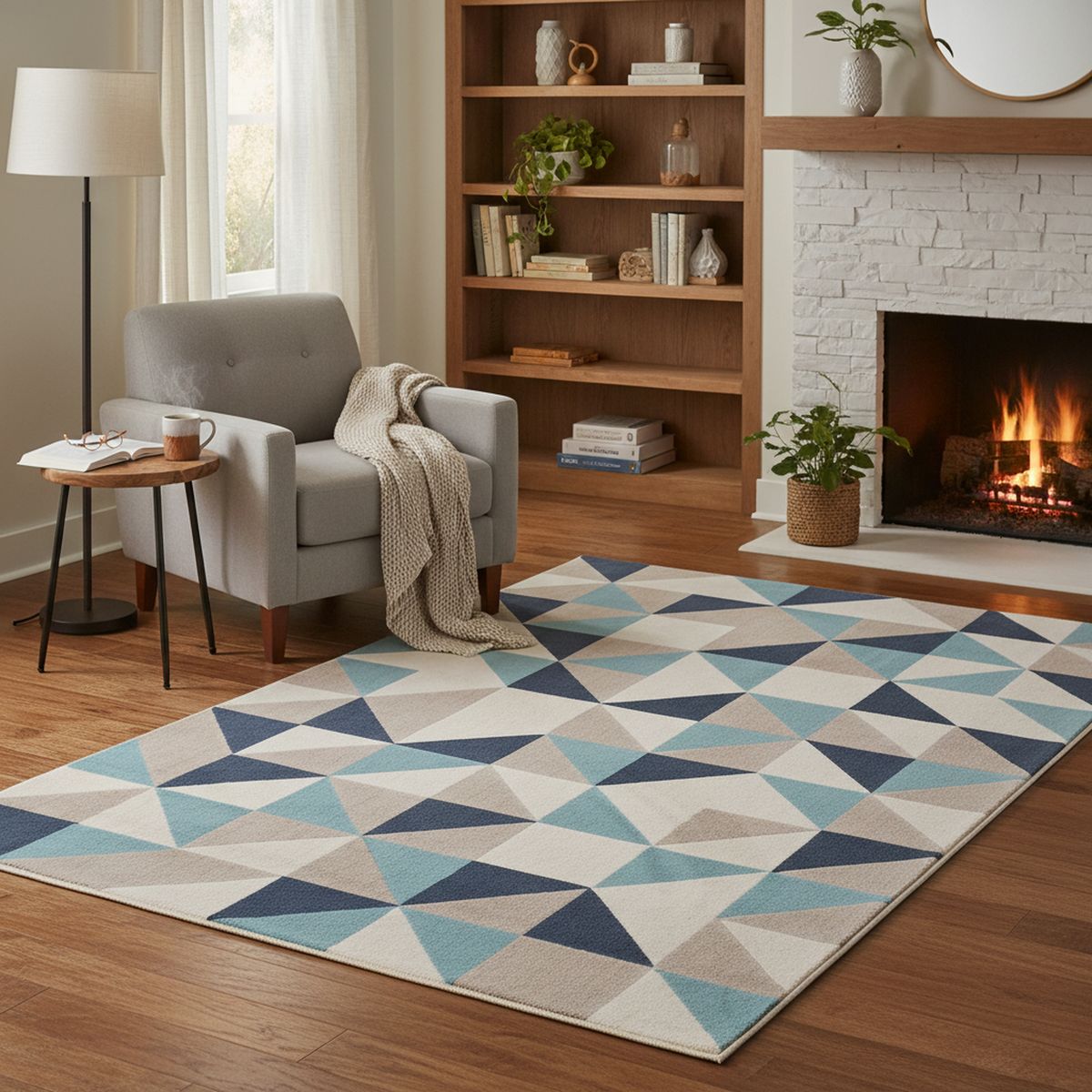 Alfombra Rectangular Canvas Triángulo 120x170cm, marca JUST HOME COLLECTION - Foto Principal