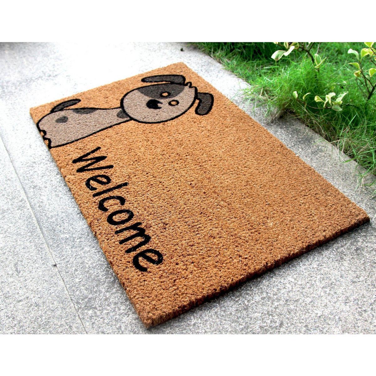 JUST HOME COLLECTION - Limpiapiés Rectangular Welcome Dog 45x75 cm