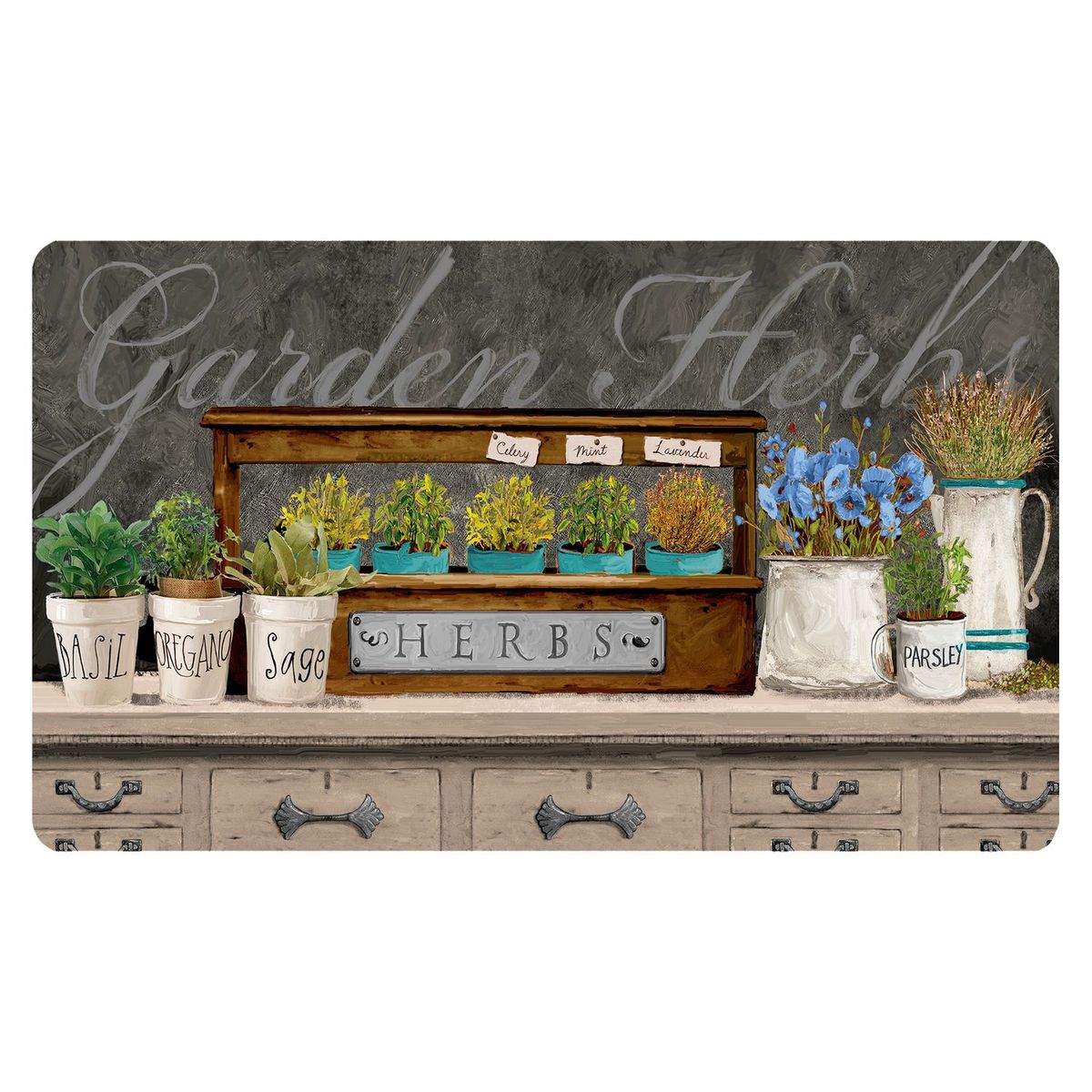 JUST HOME COLLECTION - Limpiapiés Rectangular Jardín 45x75 cm