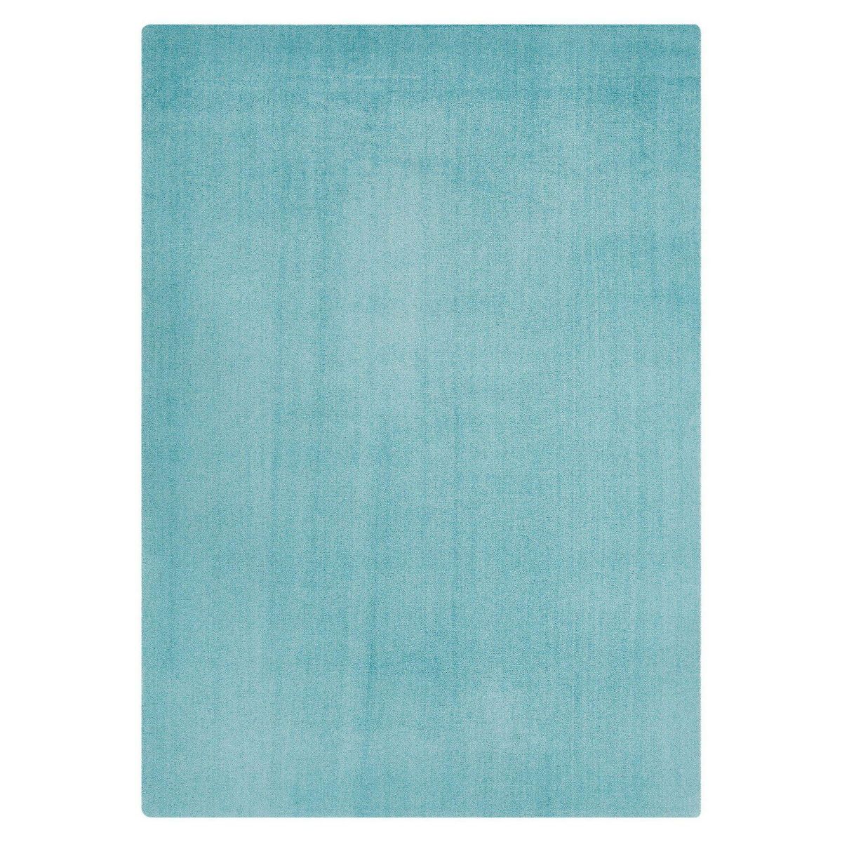 JUST HOME COLLECTION - Bajada de Cama Rectangular Feel Shaggy 50x80cm Celeste