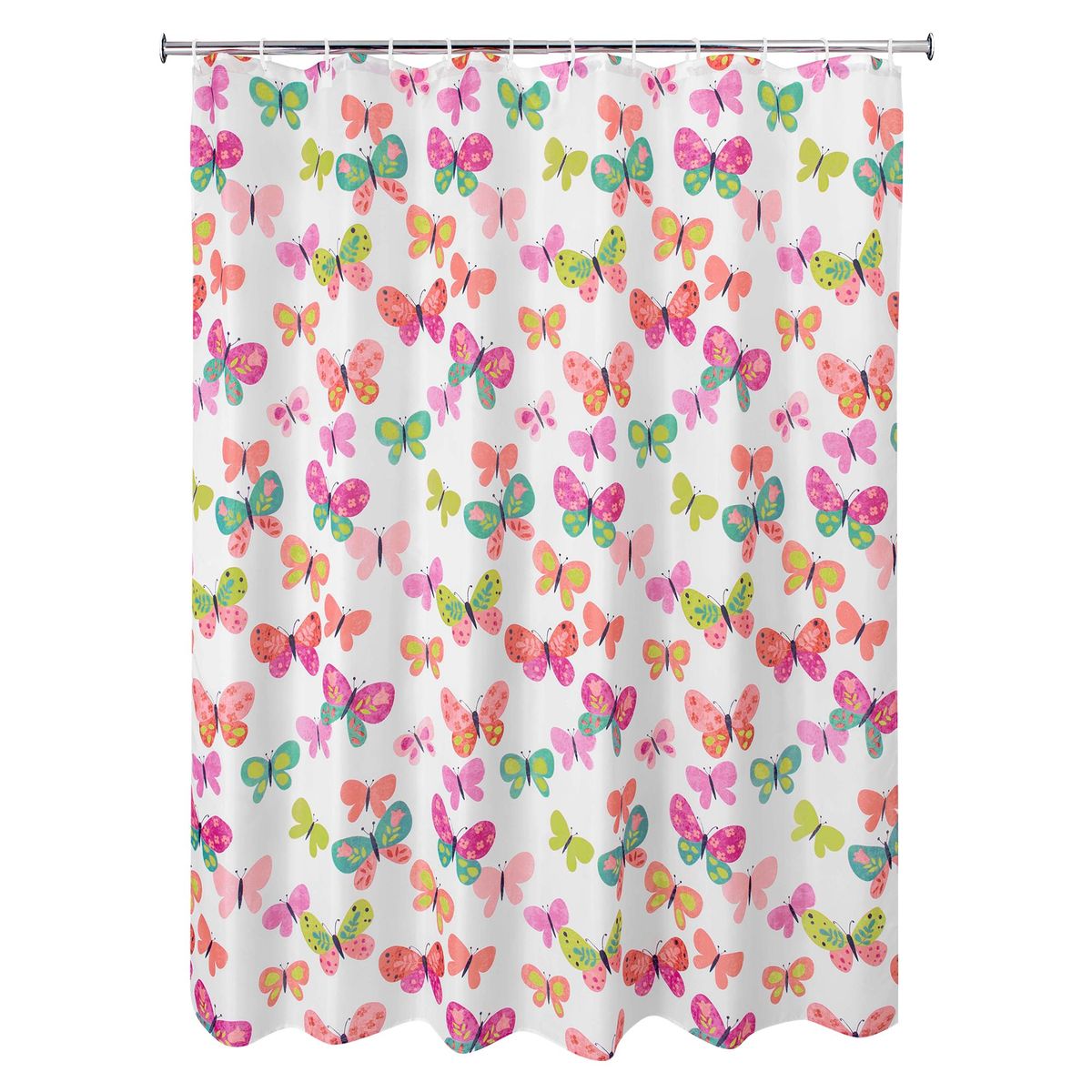 JUST HOME COLLECTION - Cortina de Baño Mariposas 178x180cm