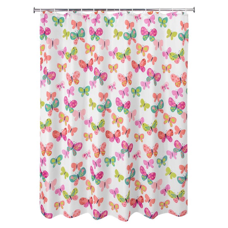 JUST HOME COLLECTION - Cortina de Baño Mariposas 178x180cm