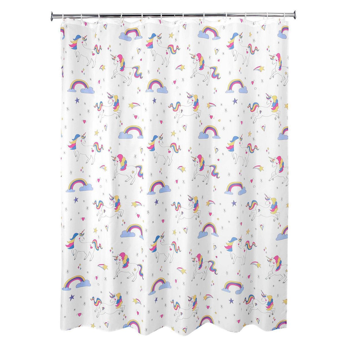 JUST HOME COLLECTION - Cortina de Baño Unicornios 178x180 cm