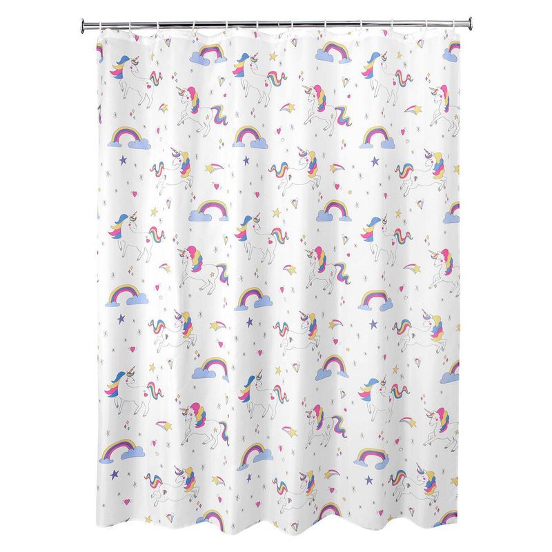 JUST HOME COLLECTION - Cortina de Baño Unicornios 178x180 cm