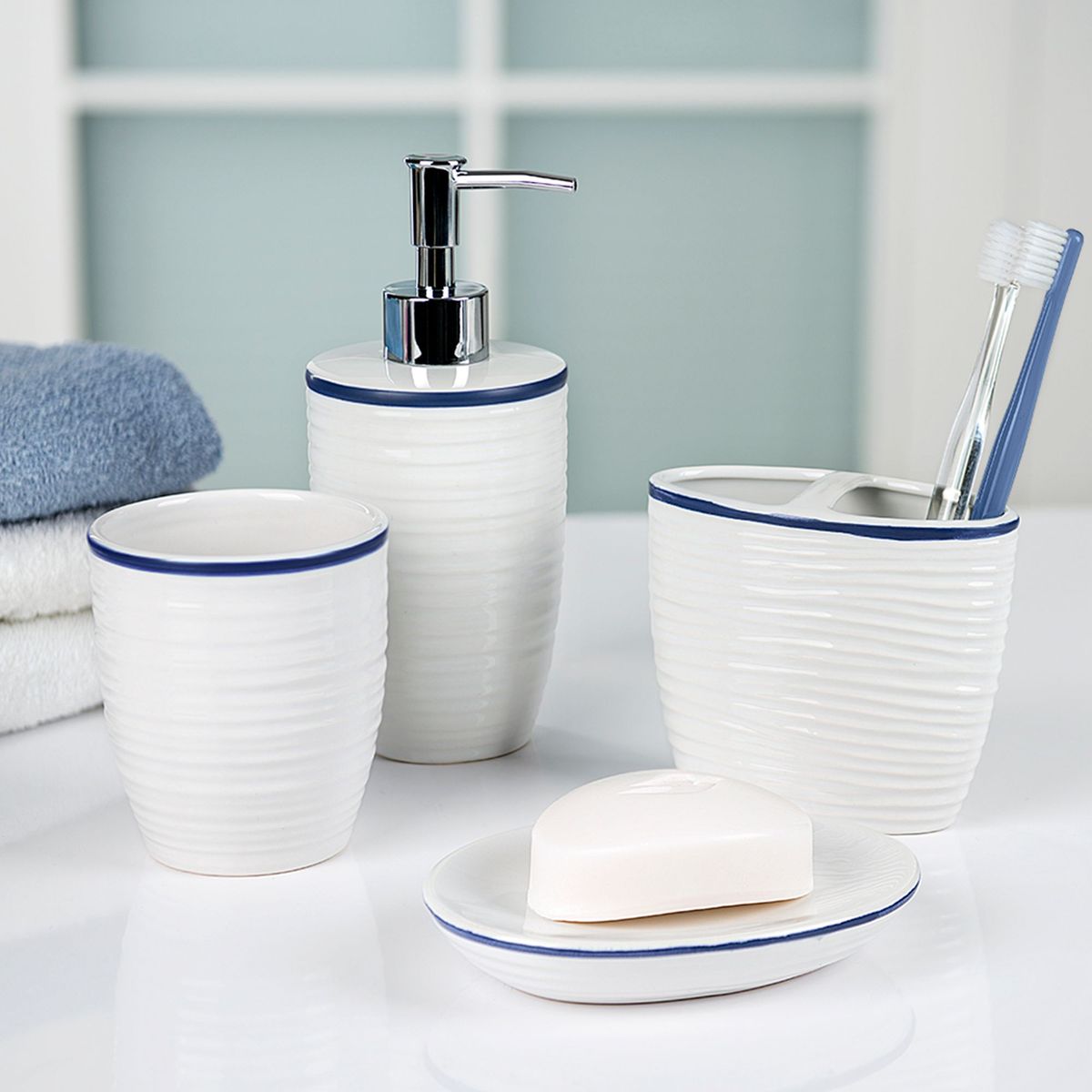 JUST HOME COLLECTION - Vaso Hexton Blanco