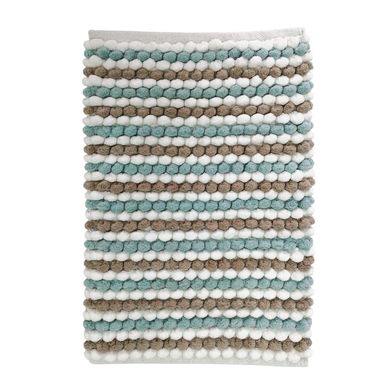 Piso de Bao Rectangular de Algodn Cube 40x60cm Aqua