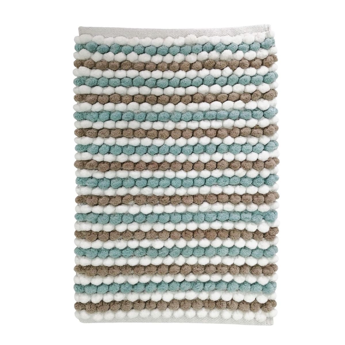 JUST HOME COLLECTION - Piso de Baño Rectangular de Algodón Cube 40x60cm Aqua