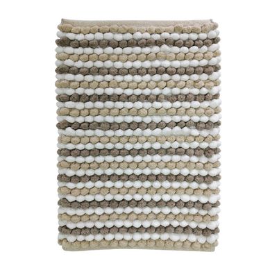 Piso de Bao Rectangular de Algodn Cube 40x60cm Ivory