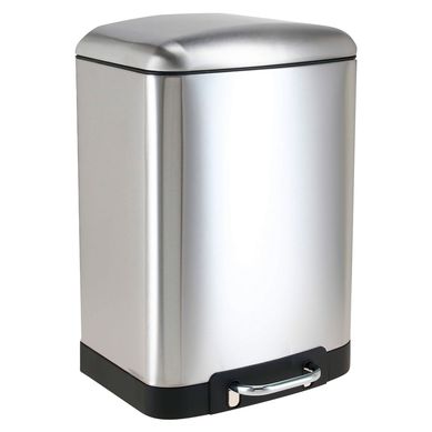 Papelera Rectangular de Acero Inoxidable con Pedal 12 litros