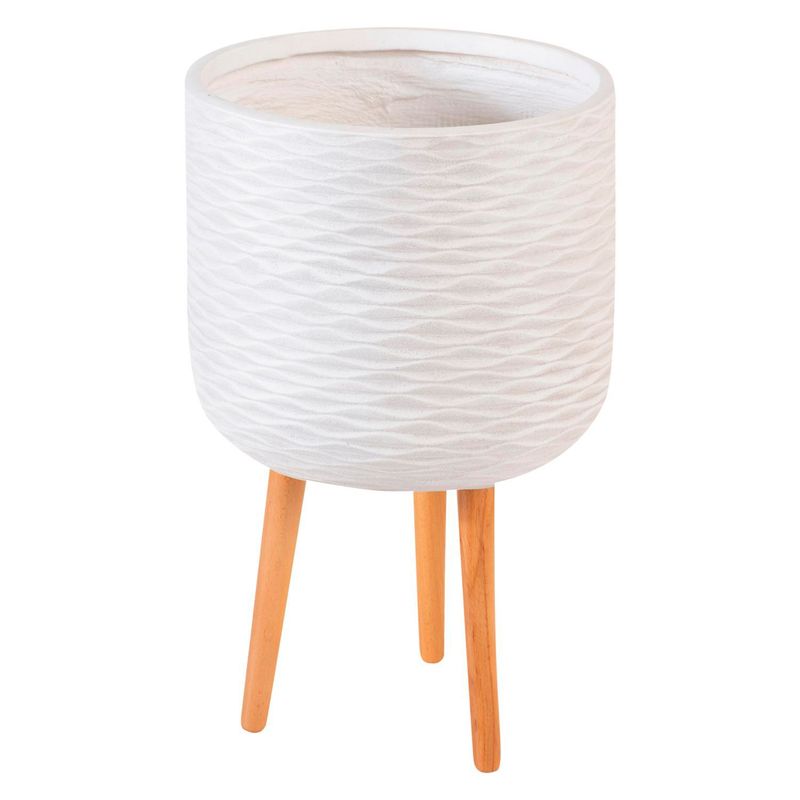 JUST HOME COLLECTION - Macetero con Patas Blanco 37x61x
