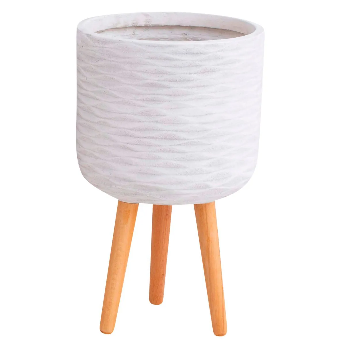 JUST HOME COLLECTION - Macetero con Patas Blanco 30x51x