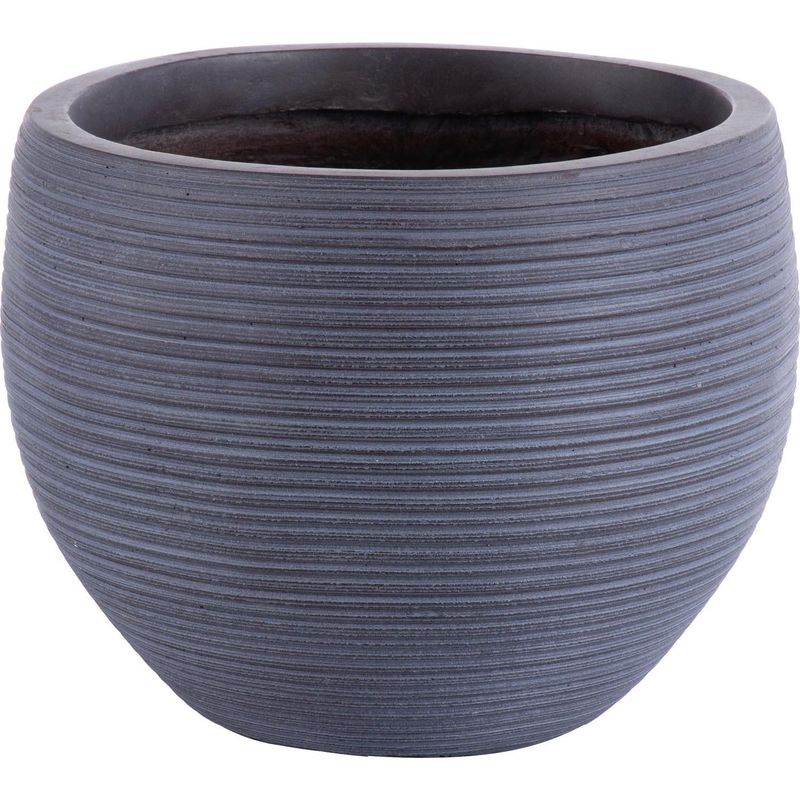 JUST HOME COLLECTION - Macetero Stripe Gris 29x22x
