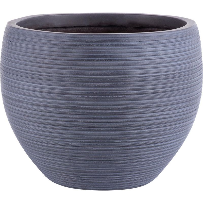 JUST HOME COLLECTION - Macetero Stripe Gris 37x29x