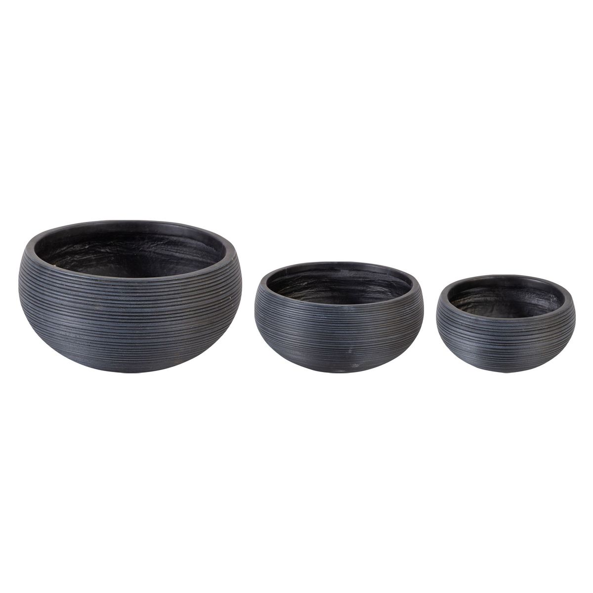 Set x3 Macetas Round Negro, marca JUST HOME COLLECTION - Foto Principal