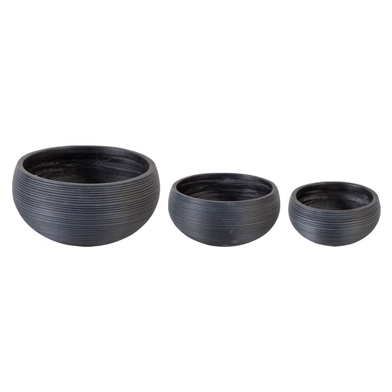 JUST HOME COLLECTION - Set x3 Macetas Round Negro