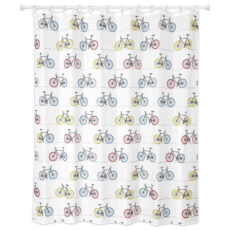 JUST HOME COLLECTION - Cortina de Baño Bicicletas 178x180 cm