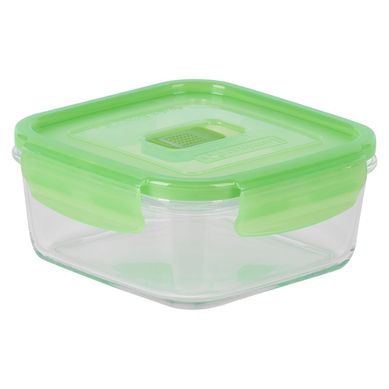 T�per Herm�tico Cuadrado 0.76L con Tapa Verde