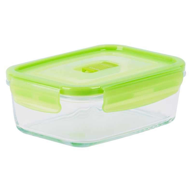 LUMINARC - Taper Hermetico Cuadrado 820ML con Tapa Verde