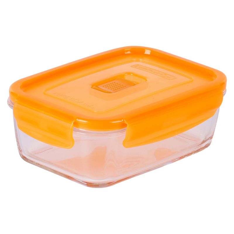 LUMINARC - Hermético Rectangular 0.82L con Tapa Naranja