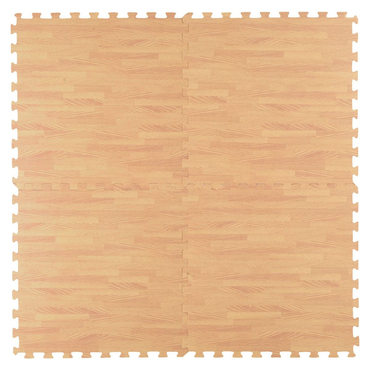 JUST HOME COLLECTION - Piso De Goma Cuadrado Diseño Madera 60x60 cm 4Pzs