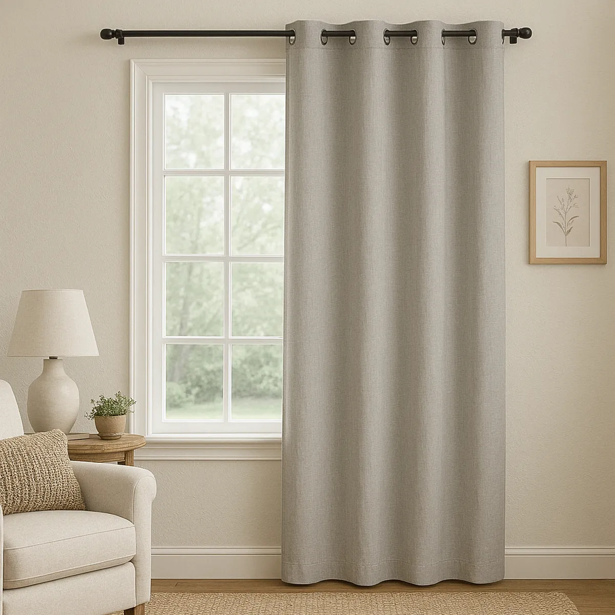 JUST HOME COLLECTION - Cortina de Tela Set x2 Lucca 140x250cm Grafito