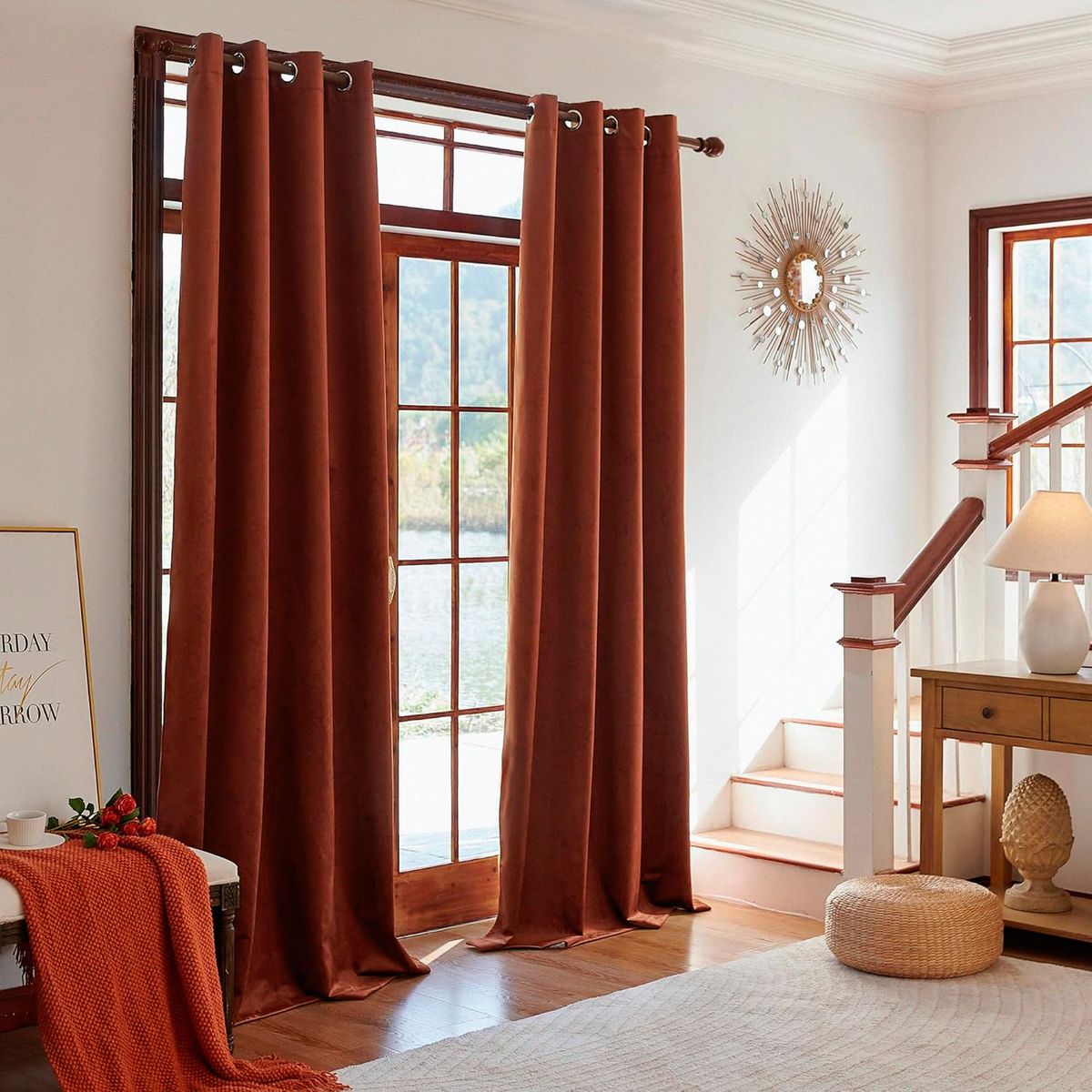 JUST HOME COLLECTION - Cortina Blackout Textura 200x220cm Café