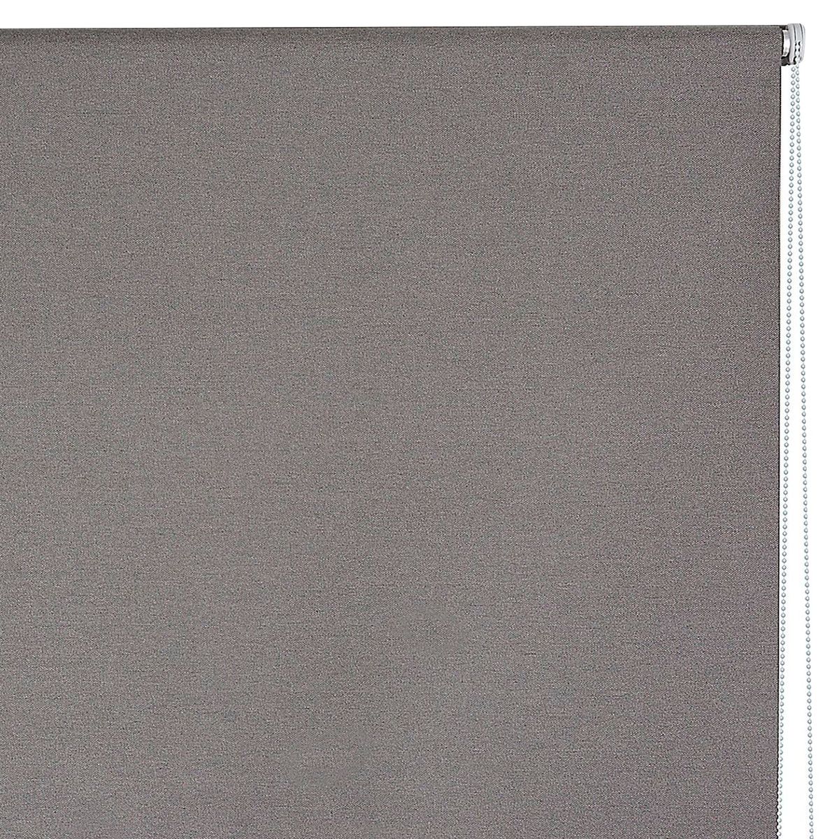 JUST HOME COLLECTION - Cortina Roller Black Out 150x250cm Textura Gris