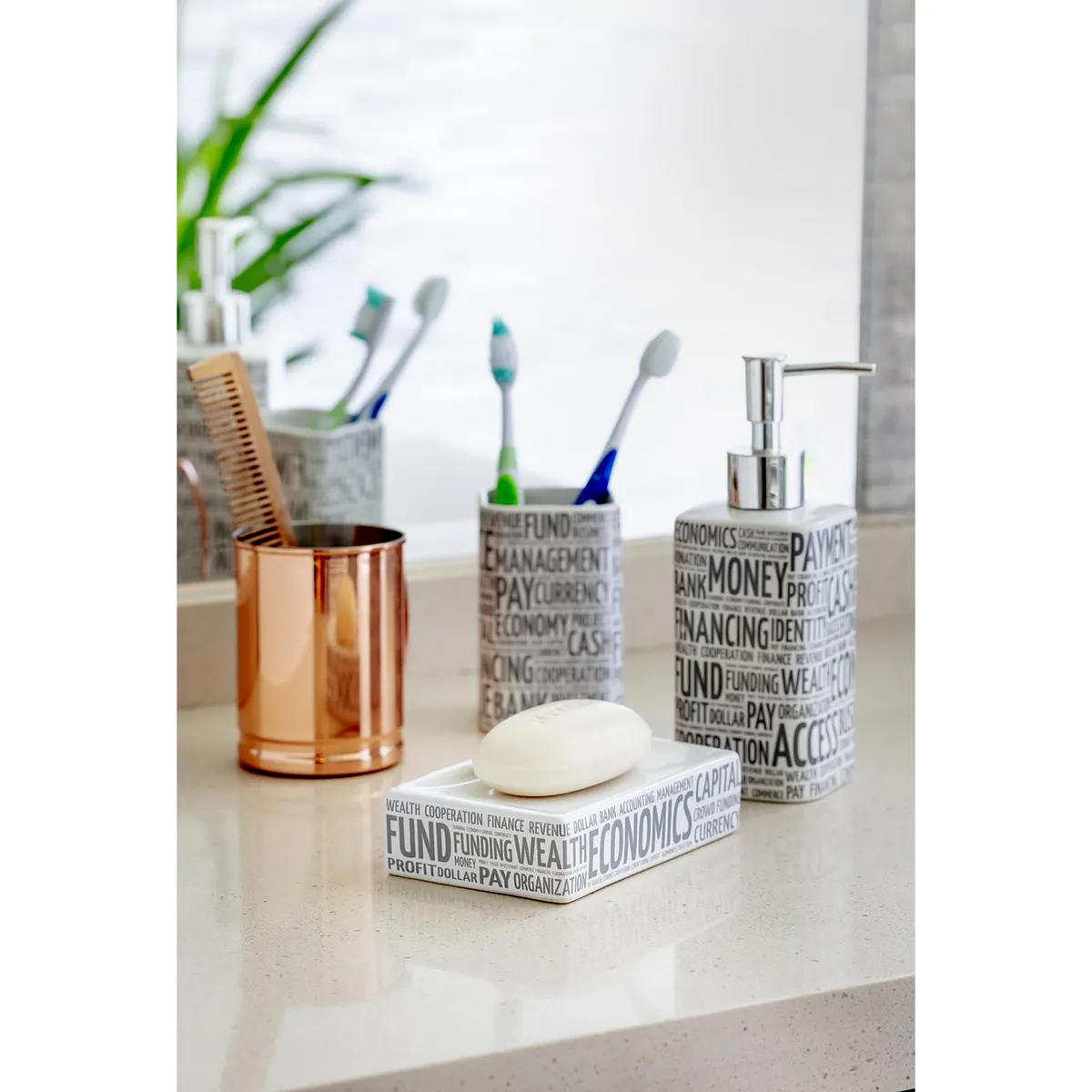 JUST HOME COLLECTION - Vaso para Baño Palabras