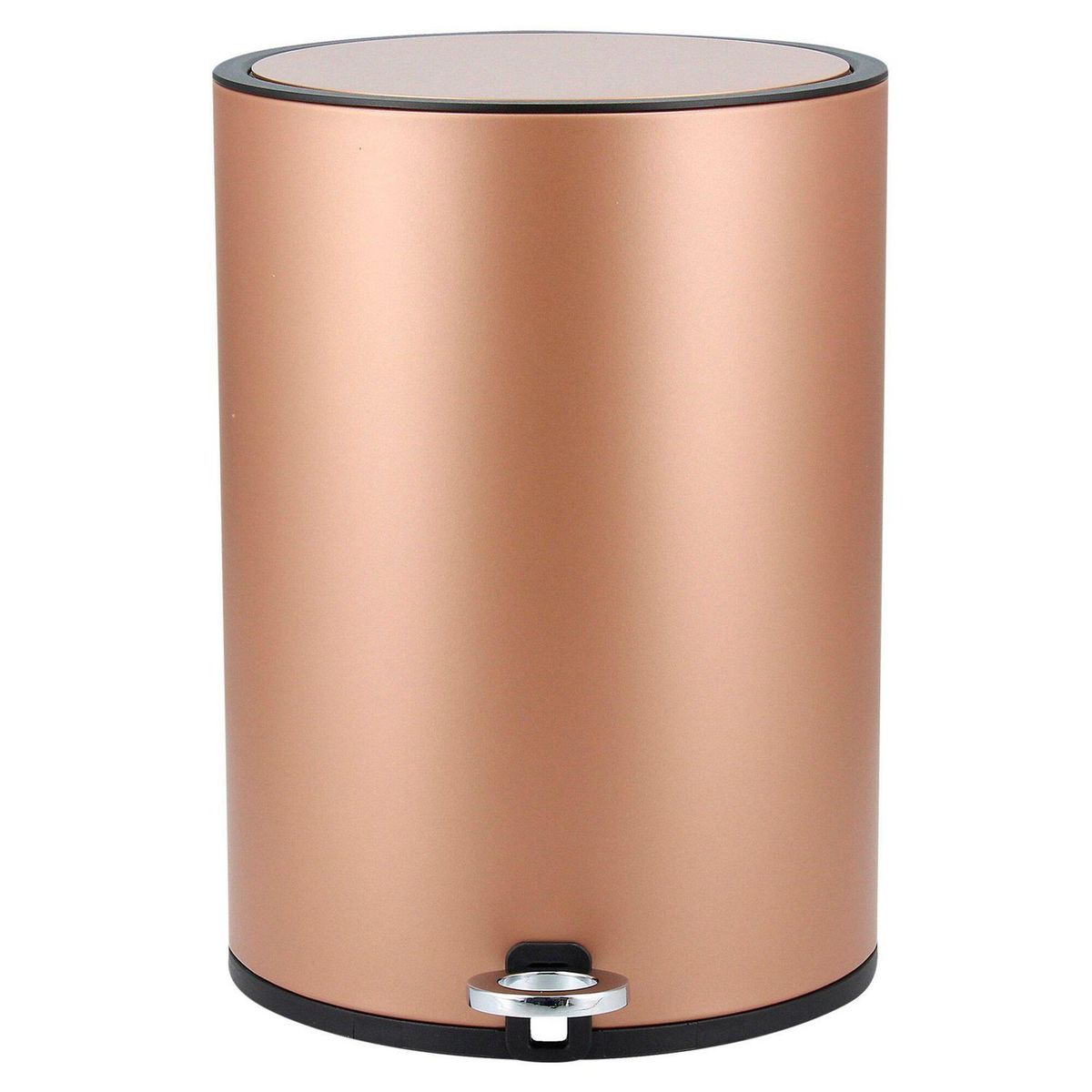 JUST HOME COLLECTION - Papelera Redonda de Plástico Champaña 6L