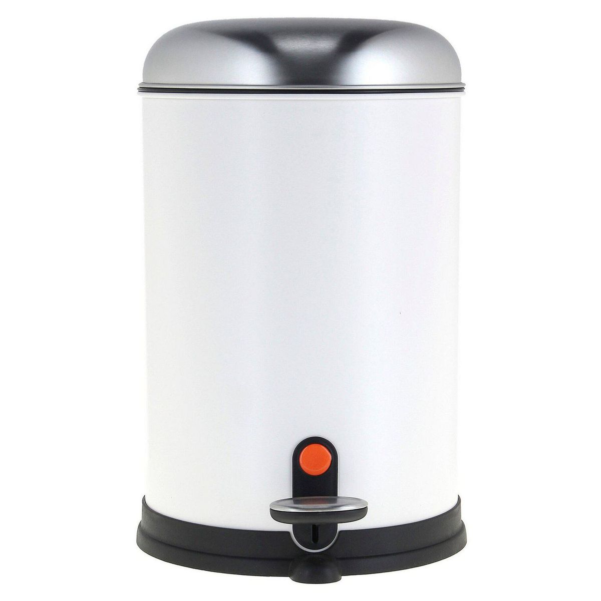 JUST HOME COLLECTION - Papelera Redonda de Metal Blanca 12L