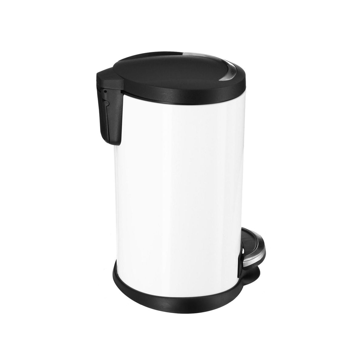 JUST HOME COLLECTION - Papelera de Metal con Pedal Blanca Lunar 5L