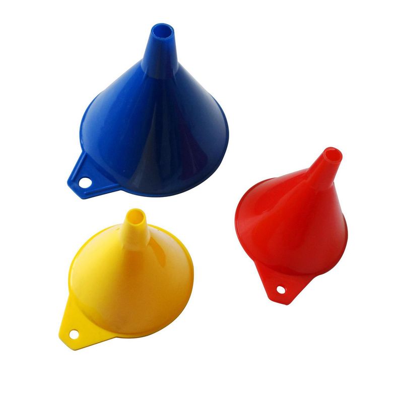 AUTOSTYLE - Set de 3 Embudos Plásticos