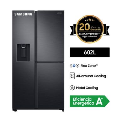 Refrigeradora Samsung 602 Lt Side by Side RS65R5691B4 Negro