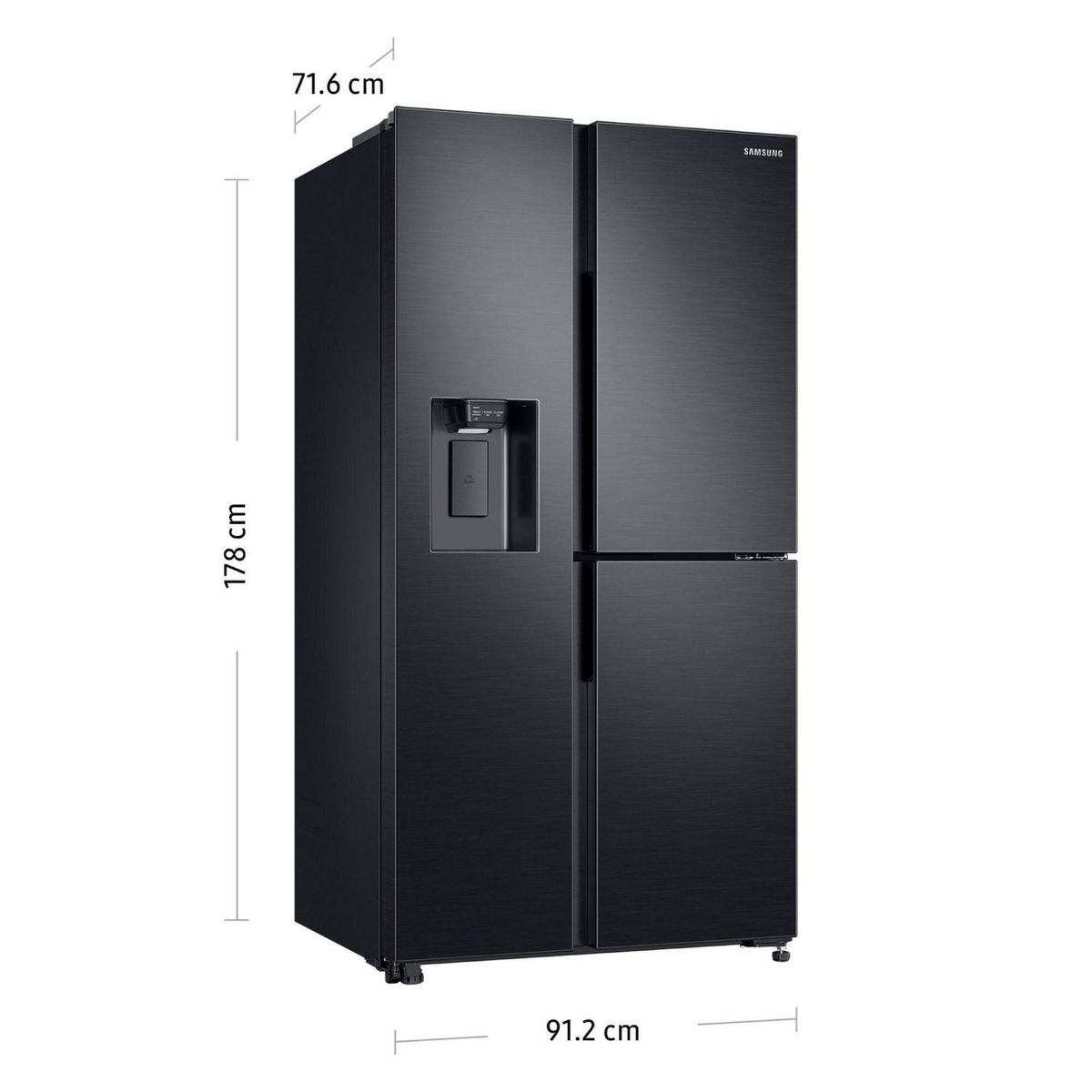 SAMSUNG - Refrigeradora Samsung Side by Side 2 Puertas 602 Litros RS65R5691B4/PE