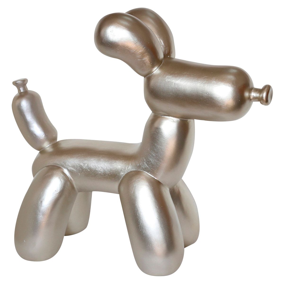 HOMY - Perro Globo Plateado 46cm
