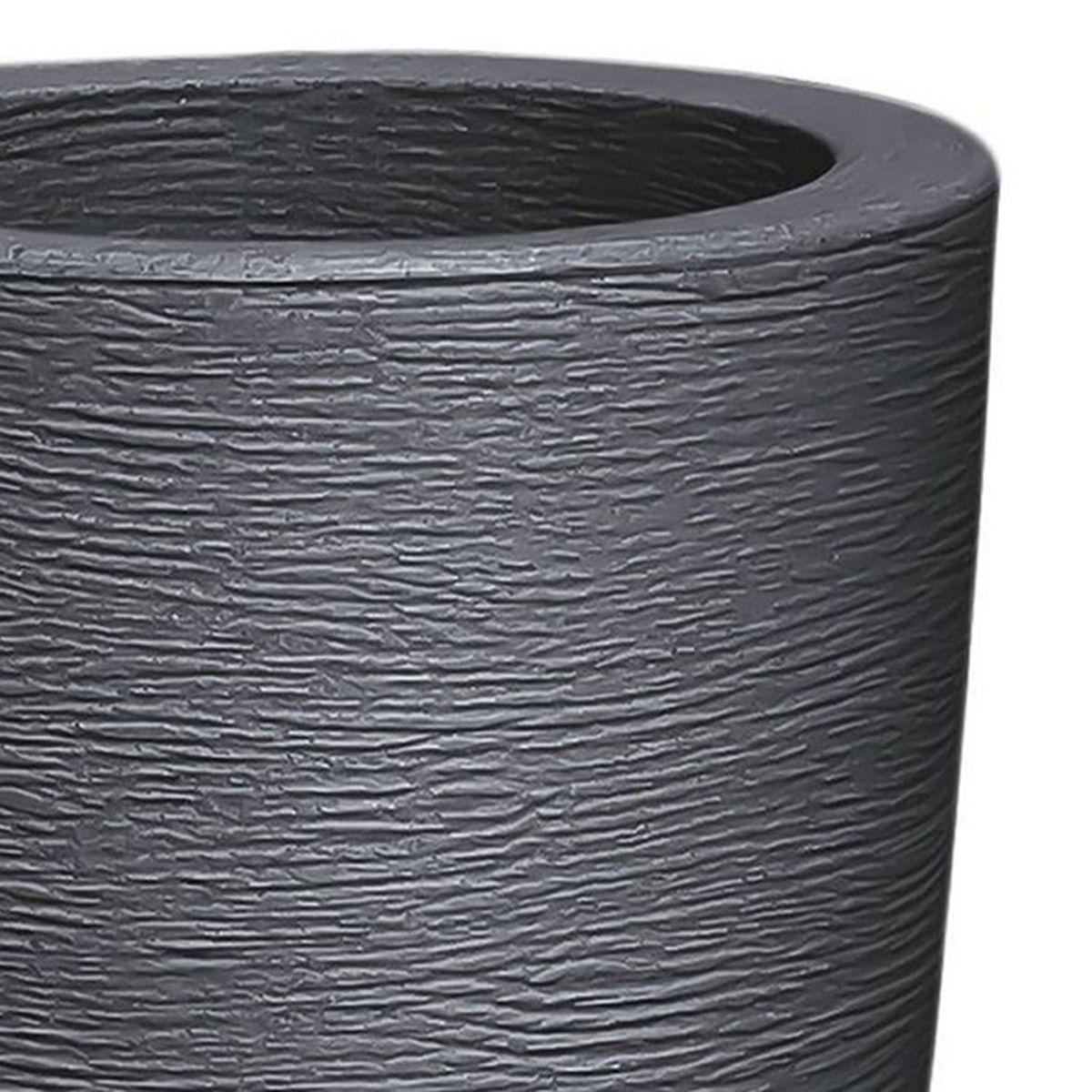 JUST HOME COLLECTION - Maceta Grafiato Conico Color Negro 34x48x