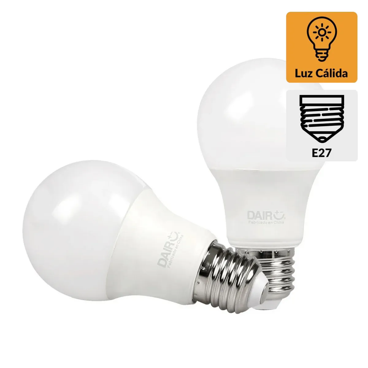 DAIRU - Pack x2 Focos LED E27 13W Luz Cálida