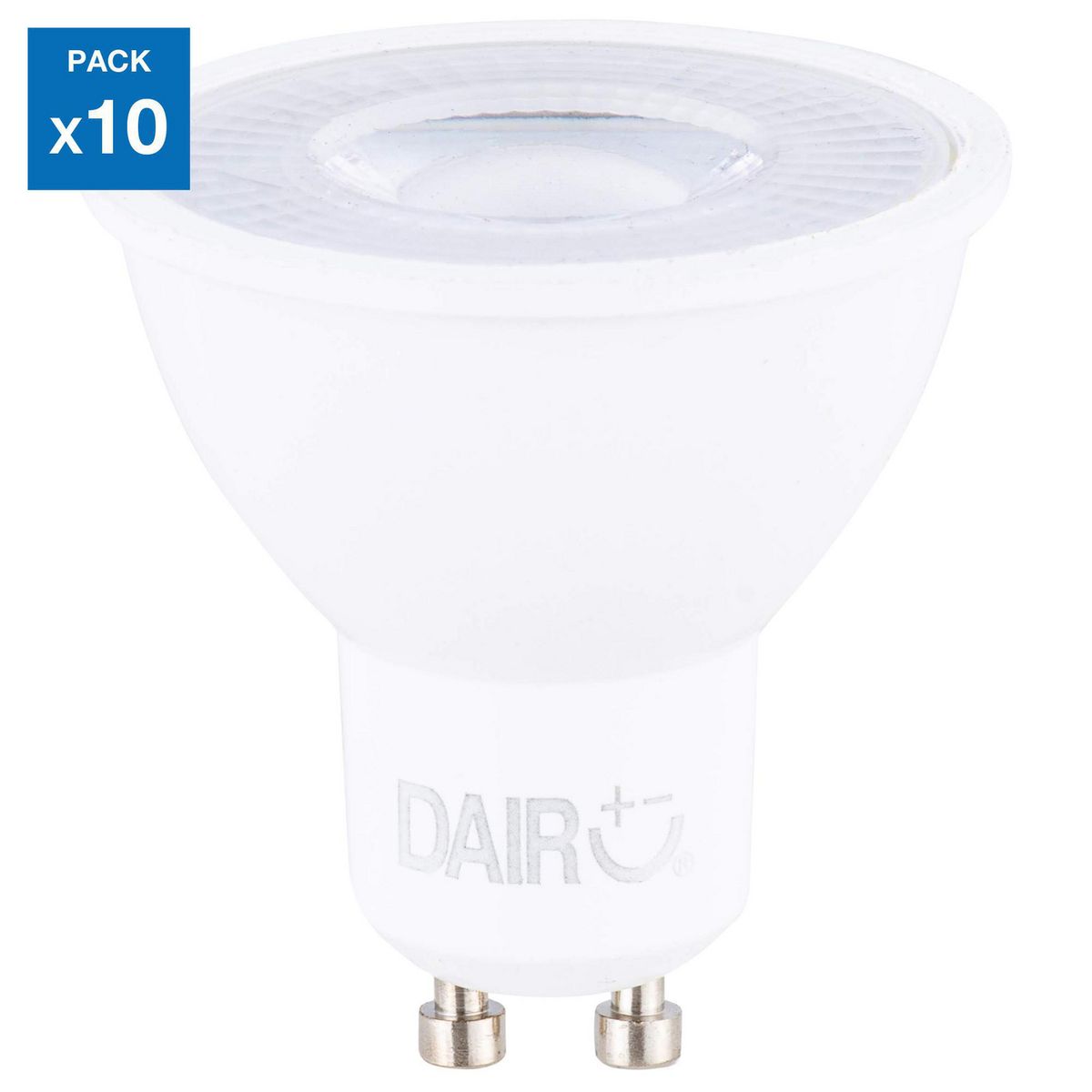 DAIRU - Pack x10 Foco Dicroico LED GU10 6W Luz Cálida