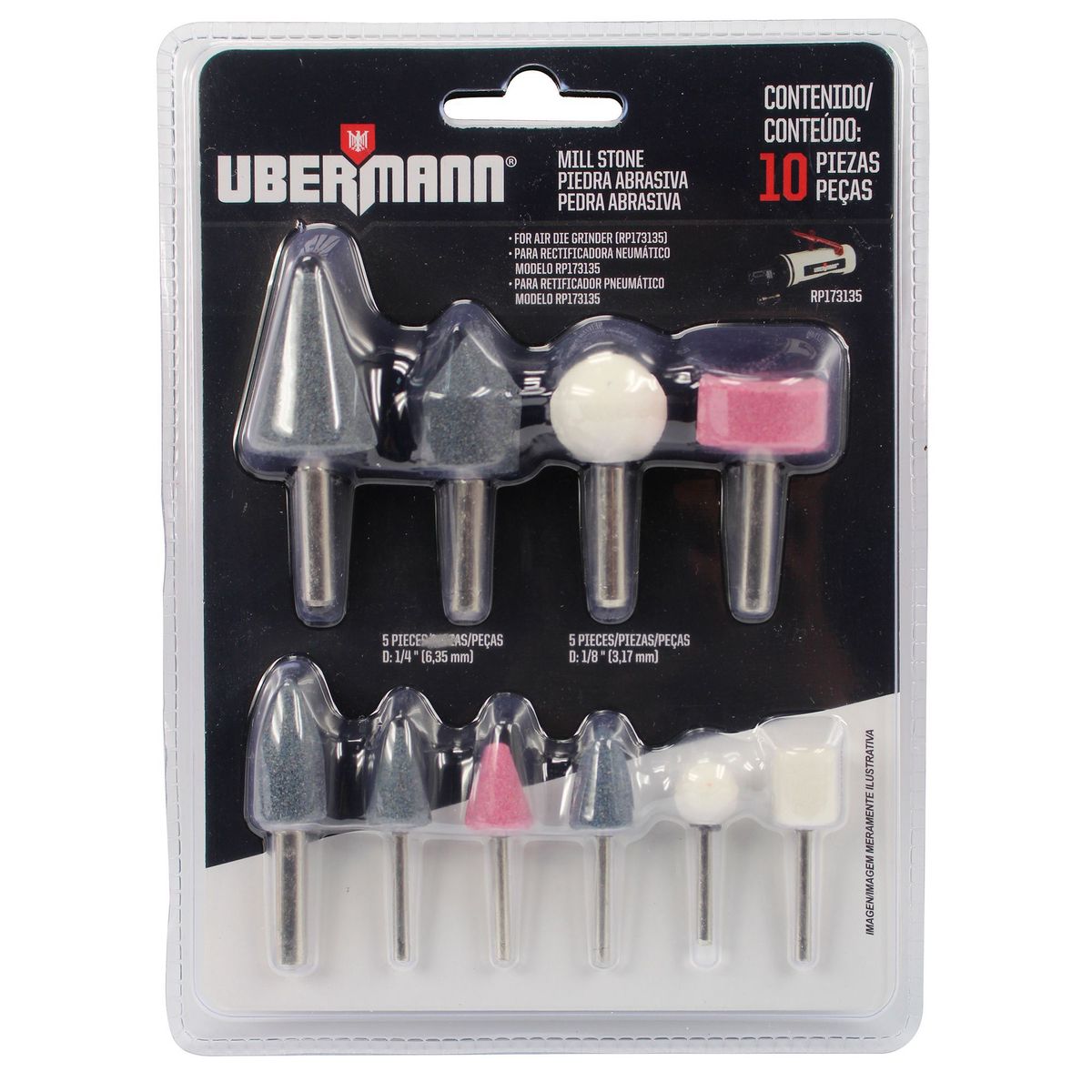 UBERMANN - Piedra Abrasiva 10 Pzs Ubermann