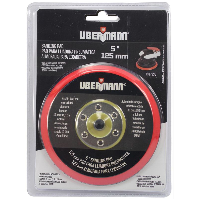 UBERMANN - Soporte Pad 5" Lijadora Para Neumático Ubermann