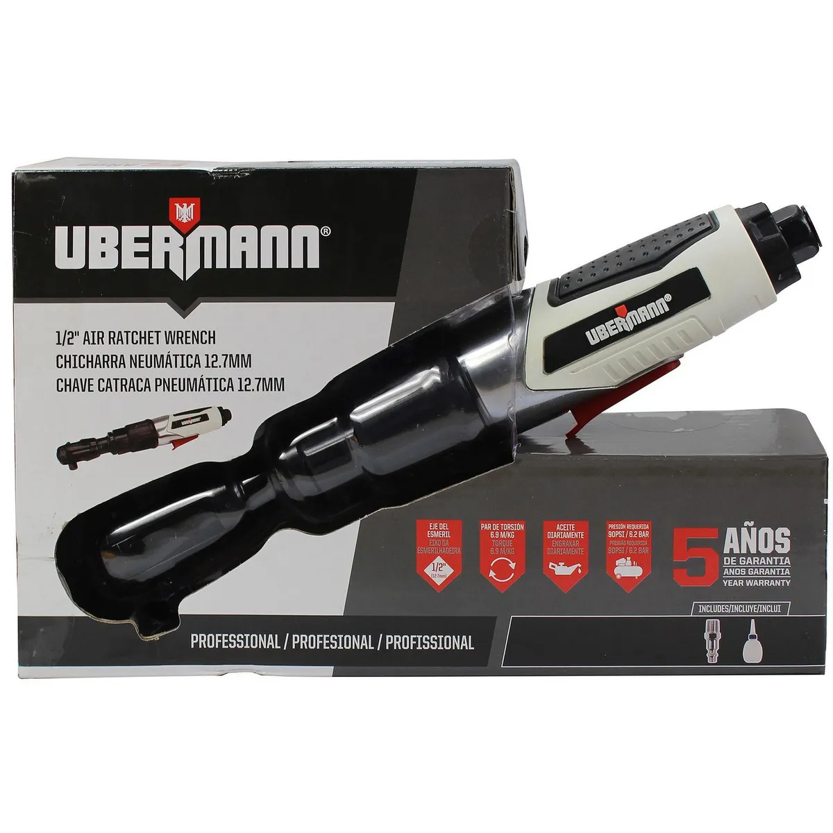 UBERMANN - Ratchet Neumático Acero 1/2p 160rpm Ubermann