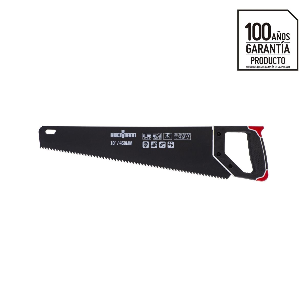 UBERMANN - Serrucho Carpintero de 18" con Teflón