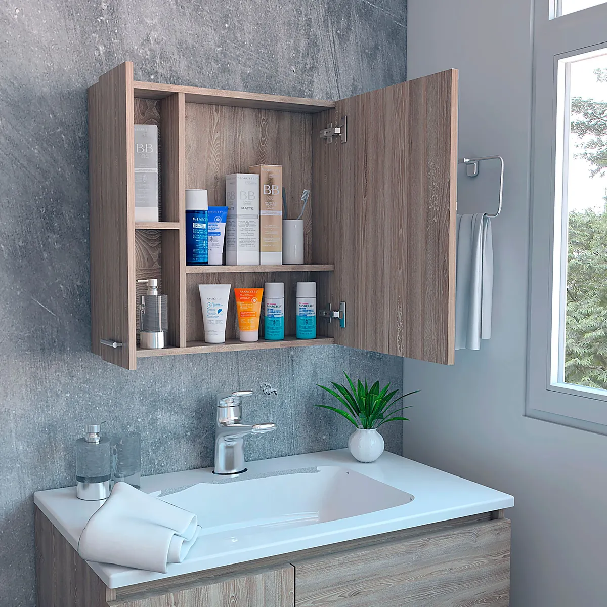 TUHOME - Botiquín con Espejo para Baño Barcelona